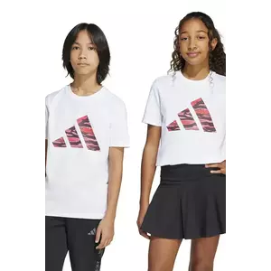 adidas tricou de bumbac pentru copii culoarea alb, cu imprimeu, JI6729 imagine
