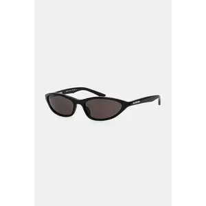 Balenciaga ochelari de soare femei, culoarea negru, BB0402S imagine