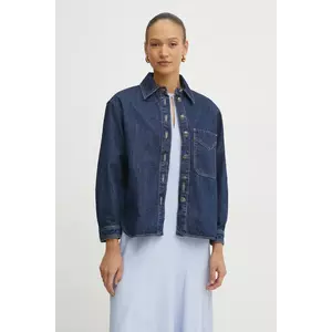 Marella geaca jeans NAVA culoarea albastru marin, de tranzitie, oversize, 2513041114200 imagine