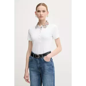 Barbour tricou polo Malvern femei, culoarea alb, LML0633WH33 imagine