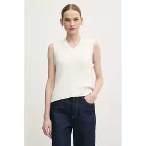 Barbour vestă din bumbac Hartland femei, culoarea bej, LKN1637WH71 imagine