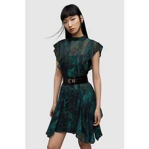 AllSaints rochie Fleur culoarea verde, mini, evazati imagine