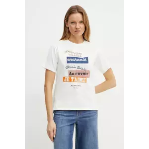 Weekend Max Mara tricou din bumbac femei, culoarea alb, 2515971041600 imagine