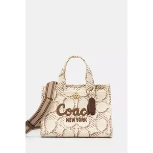 Coach poseta culoarea bej, CAM61 imagine