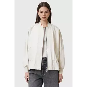 AllSaints geaca de piele SOFI culoarea alb, de tranzitie, W126LB imagine