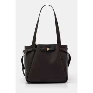 Tory Burch geantă de piele Romy Pebbled Tote culoarea maro, 163388-200 imagine