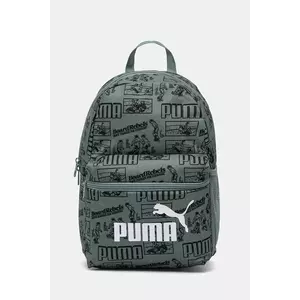 Puma ghiozdan copii PHASE AOP Small Backpack culoarea verde, mic, modelator, 091324 imagine