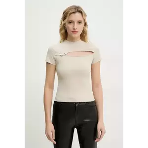 Heliot Emil tricou femei, culoarea bej, SS25_W_13_078_ST18 imagine