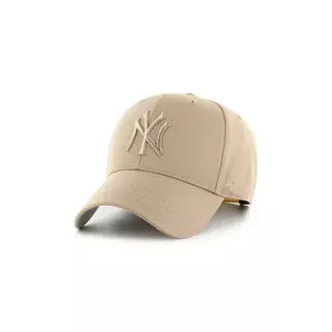 47 brand sapca MLB New York Yankees culoarea bej, neted, B-RAC17CTP-KHA imagine