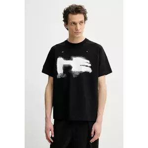 Heliot Emil tricou barbati, culoarea negru, cu imprimeu, SS25_M_09_083_BLK01_CO imagine