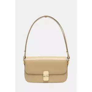 A.P.C. poseta de piele Sac Grace Shoulder culoarea bej, PXBMW.F61615 imagine