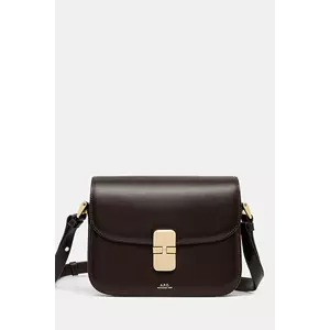 A.P.C. poseta de piele Sac Grace Small culoarea maro imagine