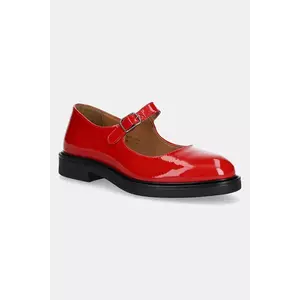 Bianco pantofi de piele BIAADDA femei, culoarea negru, cu toc plat, 11251295 imagine