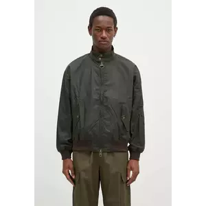 Baracuta geacă Barbour x Baracut Wax Jacket bărbați, culoarea verde, de tranziție, oversized, BRCPS1093 imagine