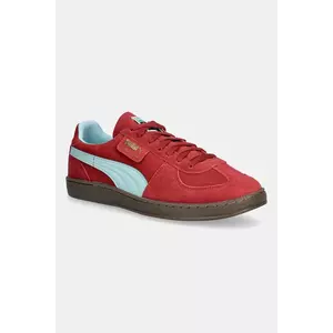 Puma sneakers din piele intoarsă Super Team SD barbati, culoarea bordo, 398528 imagine