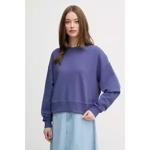United Colors of Benetton hanorac de bumbac femei, culoarea bleumarin, cu imprimeu, 3UNID109A imagine
