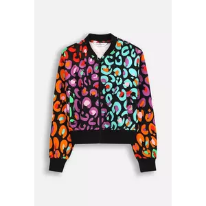 Coccodrillo hanorac de bumbac pentru copii culoarea negru, cu imprimeu, MAXITROPIC GIRL JUNIOR imagine