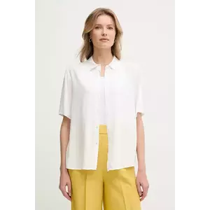 United Colors of Benetton cămașă femei, culoarea alb, cu guler clasic, regular, 5WPWDQ0B1 imagine