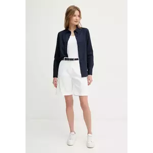 United Colors of Benetton cămașă din bumbac femei, culoarea bleumarin, cu guler clasic, regular, 5WPQDQ0AX imagine
