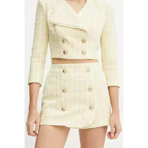 Elisabetta Franchi fustă culoarea galben, mini, creion, GO11652E2 imagine