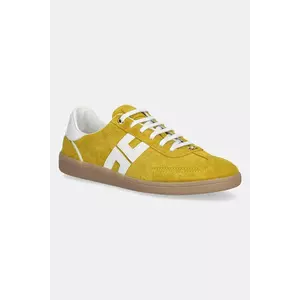 Elisabetta Franchi sneakers din piele femei, culoarea galben, SA51G51E2 imagine