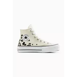 Converse teniși Chuck Taylor All Star Lift culoarea bej, A14936C imagine