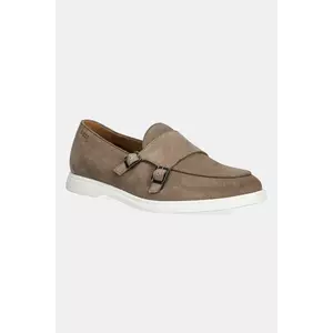 BOSS mocasini din piele întoarsă Sienne bărbați, culoarea maro, 50541760 imagine