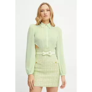 Elisabetta Franchi rochie culoarea turcoaz, mini, mulata, AB69752E2 imagine