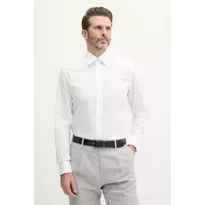 United Colors of Benetton cămașă din bumbac bărbați, culoarea alb, cu guler clasic, regular, 53ZDUQ04A imagine