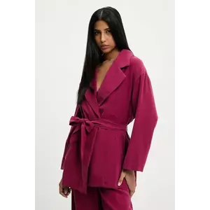 Answear Lab sacou culoarea bordo, oversize, neted imagine