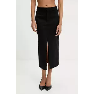 Answear Lab fusta culoarea negru, midi, creion imagine
