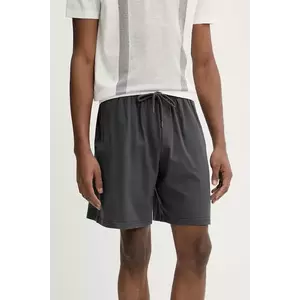 American Vintage pantaloni scurți din bumbac barbati, culoarea gri, MFAZ09AE25 imagine