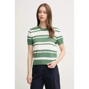 United Colors of Benetton pulover de bumbac femei, culoarea verde, light, 1294E10D0 imagine