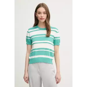 United Colors of Benetton pulover de bumbac femei, culoarea turcoaz, light, 1294E10D0 imagine