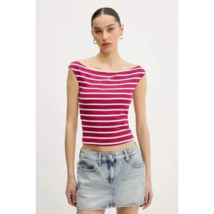 Tommy Jeans top culoarea roz, DW0DW20234 imagine