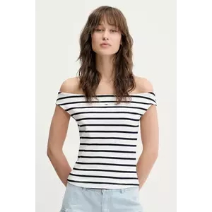 Tommy Jeans top culoarea alb, DW0DW20234 imagine