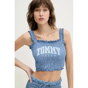 Tommy Jeans top din bumbac DW0DW20240 imagine