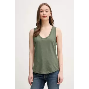 United Colors of Benetton top din bumbac culoarea verde, 3BVXDH00Z imagine