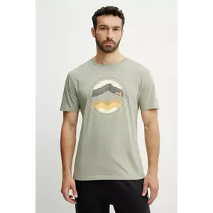 Columbia tricou din bumbac Path Lake barbati, culoarea verde, cu imprimeu, 1934814. imagine