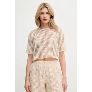 MAX&Co. tricou femei, culoarea bej, 2516941064200 imagine
