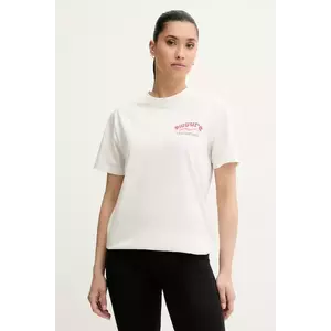Picture tricou din bumbac D&S Dolomiti culoarea bej, cu imprimeu, MTS1245 imagine