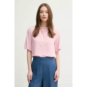 United Colors of Benetton cămașă femei, culoarea roz, cu guler clasic, regular, 5WPWDQ0B1 imagine