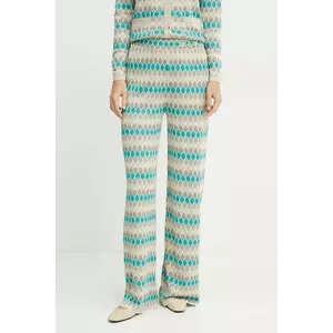 Fracomina pantaloni femei, culoarea bej, evazati, high waist, FS25SV3011K414F8 imagine
