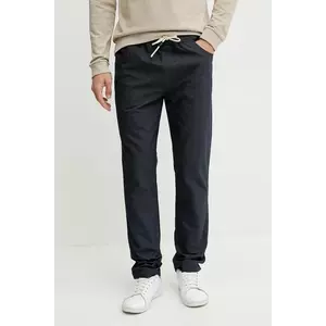 Picture pantaloni Crusy bărbați, culoarea bleumarin, cu fason chinos, MJS0080 imagine