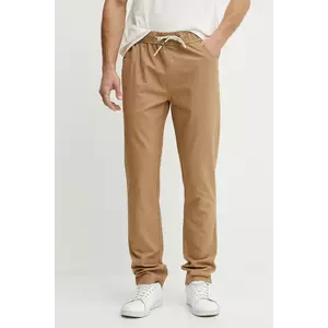 Picture pantaloni Crusy bărbați, culoarea verde, cu fason chinos, MJS0080 imagine