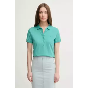 United Colors of Benetton tricou polo femei, culoarea turcoaz, 3TQJD300W imagine