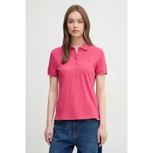 United Colors of Benetton tricou polo femei, culoarea roz, 3TQJD300W imagine