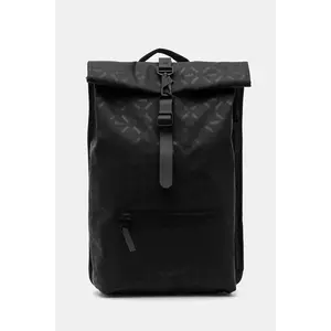 Rains rucsac Rolltop Rucksack W3 culoarea negru, mare, cu imprimeu, 13320 imagine