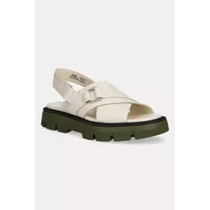 Sorel sandale de piele REIN CB CRISSCROSS femei, culoarea bej, 2114141191 imagine