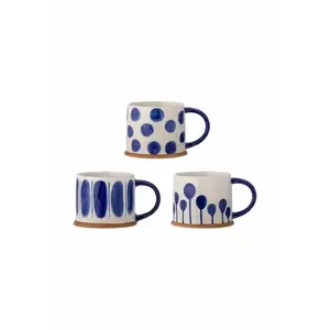 Bloomingville set de căni Linora 450 ml culoarea bleumarin imagine